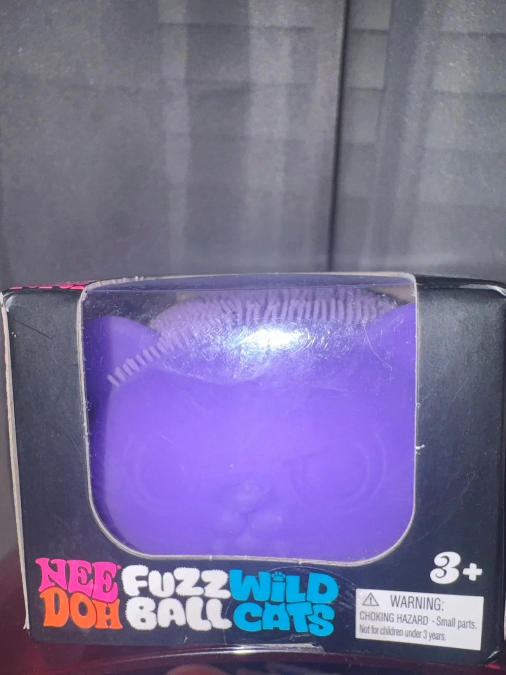 Nee Doh Fuzz Ball Wild Cats Purple Squishy Velvet Squeeze